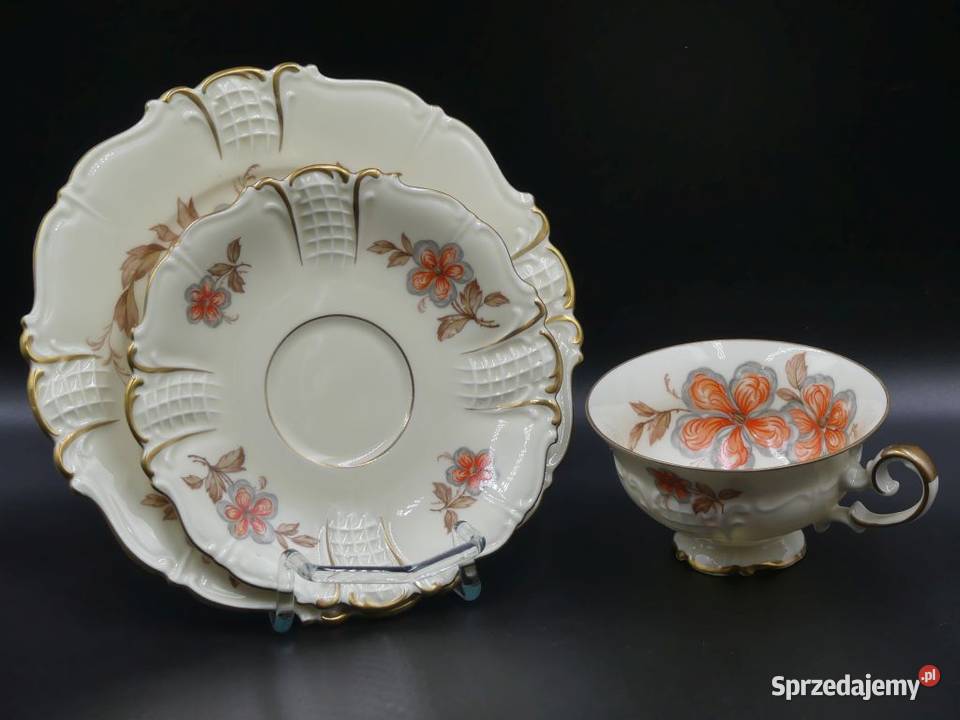 Komplet śniadaniowy Sorau Żary piękne reliefy Poznań
