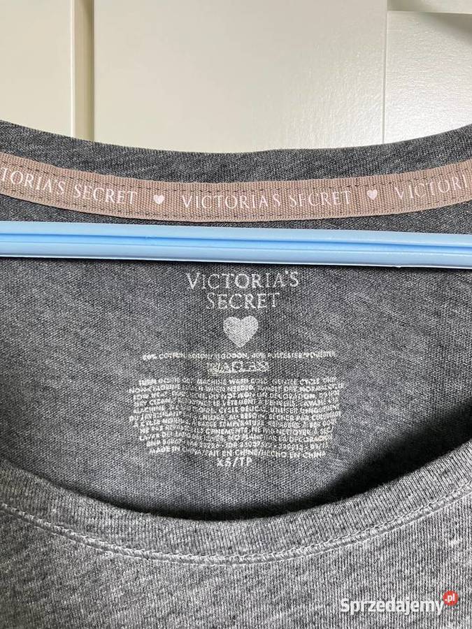 Koszulka tshirt do spania szara Victorias Secret Halki i koszulki Nisko