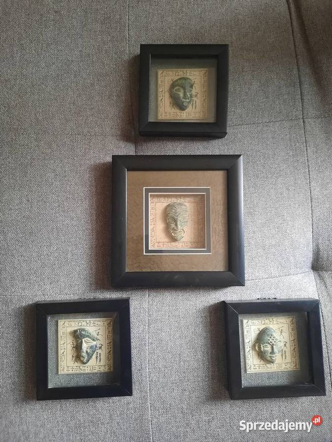 Afroamerykańskie płaskorzeźby ramka szkło łódzkie Łódź sprzedam