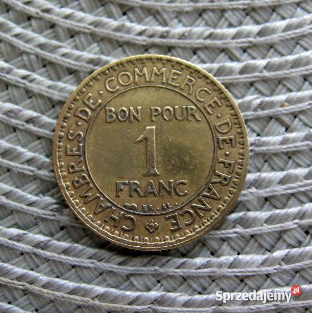 Francja 1 Frank 1923r Bon Pour wielkopolskie Kalisz