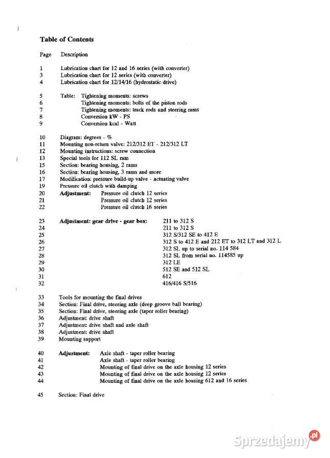 Instrukcja serwisowa Kramer 112 212 312 512 612