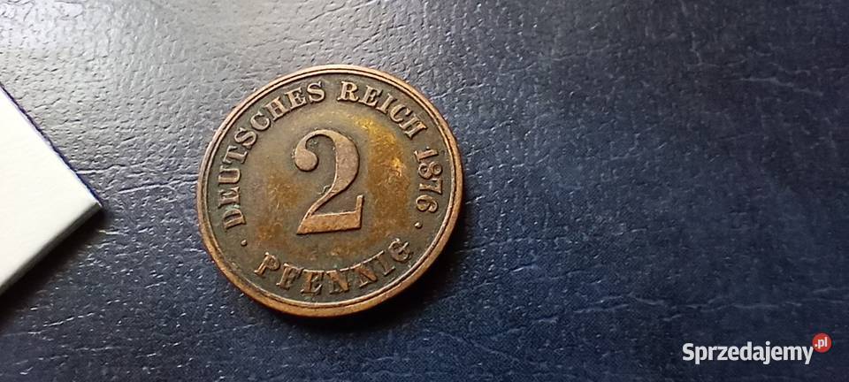 Stare monety 2 fenig 1876 E Niemcy Numizmatyka Lesko