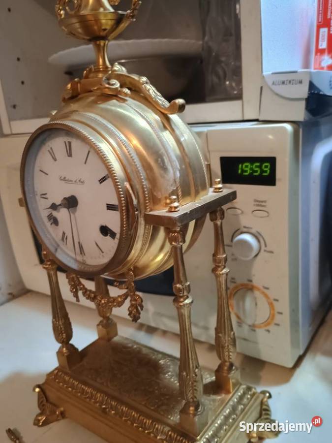 Kominkowy zegar francuski mosiężny podkarpackie Rzeszów