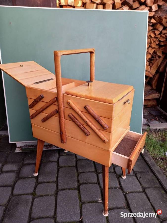 Duży niciak bukowy rozkładany PRL vintage sprzedam