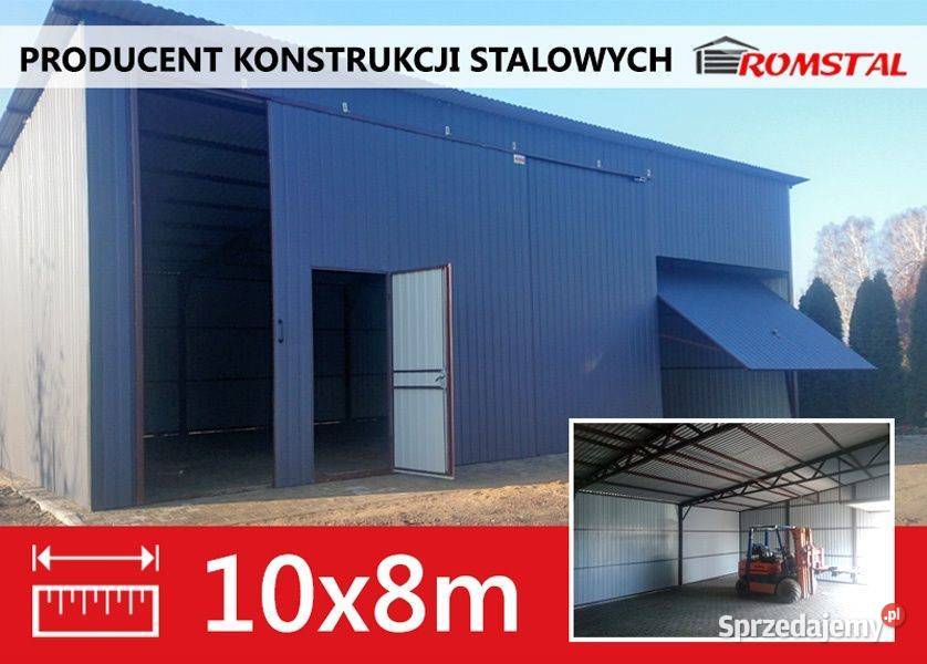 Duży Garaż Blaszany 10x8m ROMSTAL Chełm