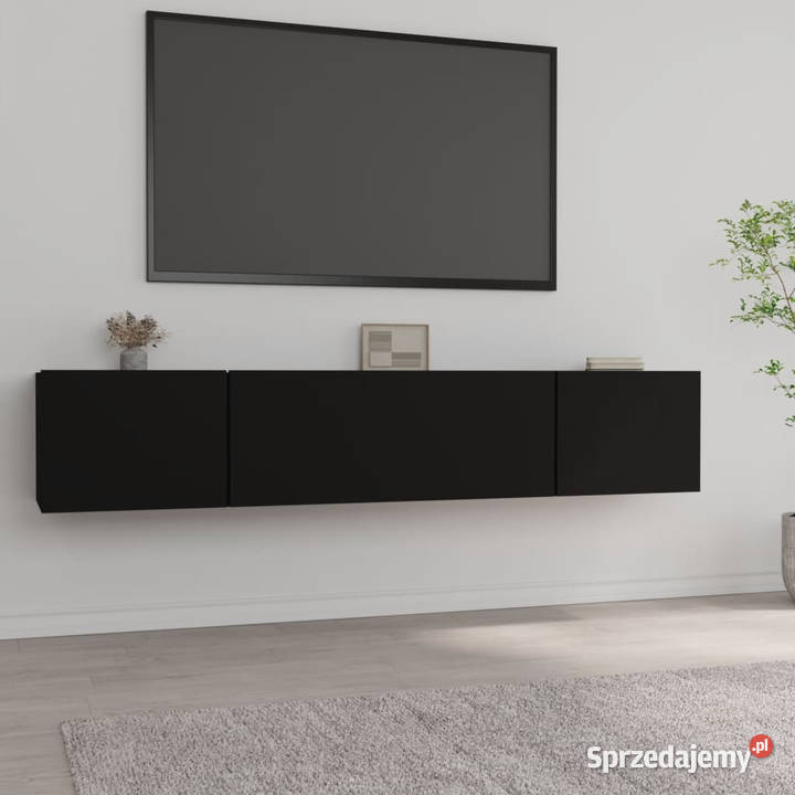 Szafki pod telewizor 2 czarne 80x30x30 WM804536 RTV RTV Warszawa