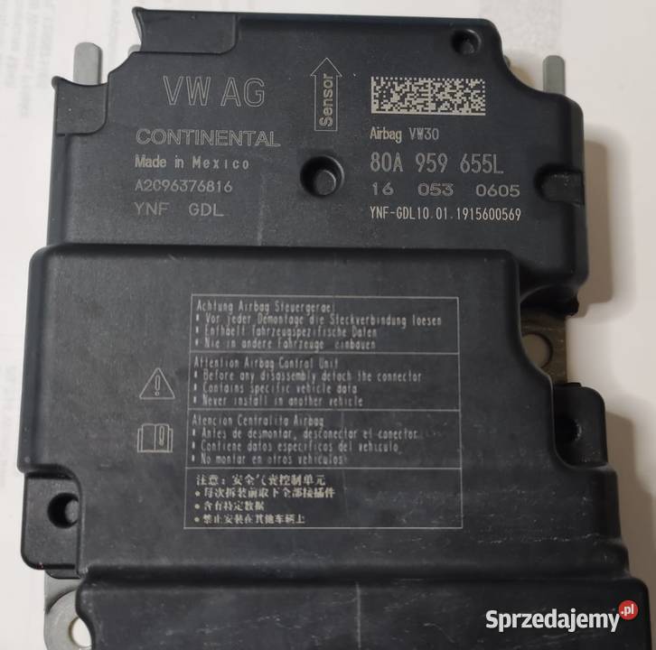 MODUŁ STEROWNIK AIRBAG AUDI 80A959655L 80A 959 Wołomin sprzedam