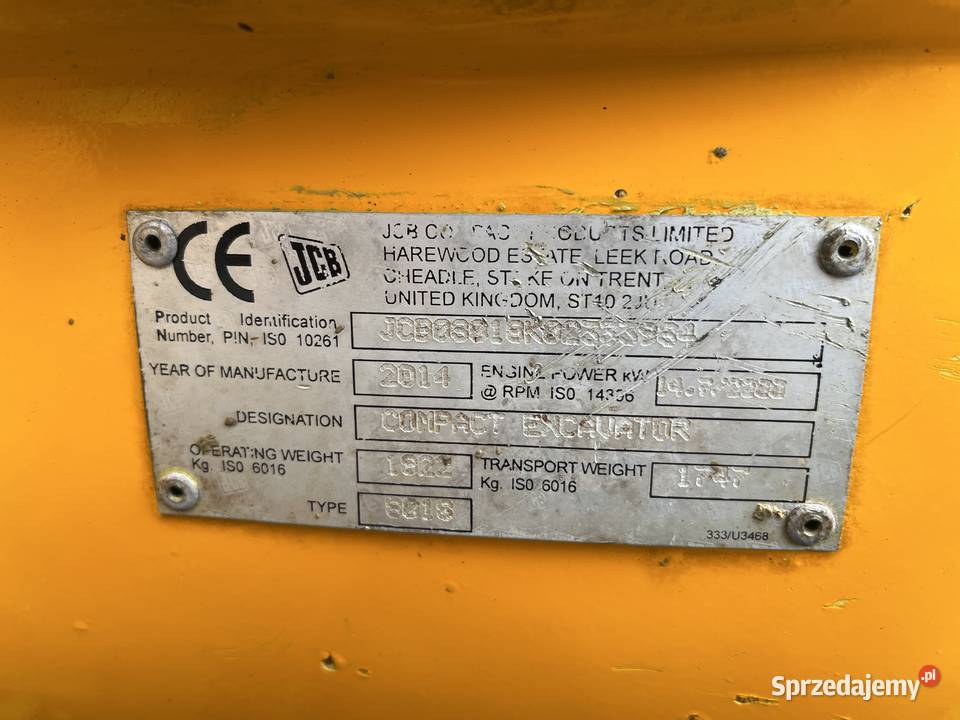 Minikoparka JCB 8018 CTS Kubota Cat Takeutchi Nowy Sącz