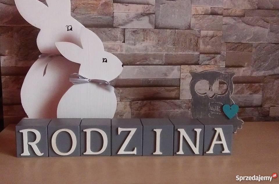Napis imię dziecko pokój dekoracja kostka klocki Rybnik