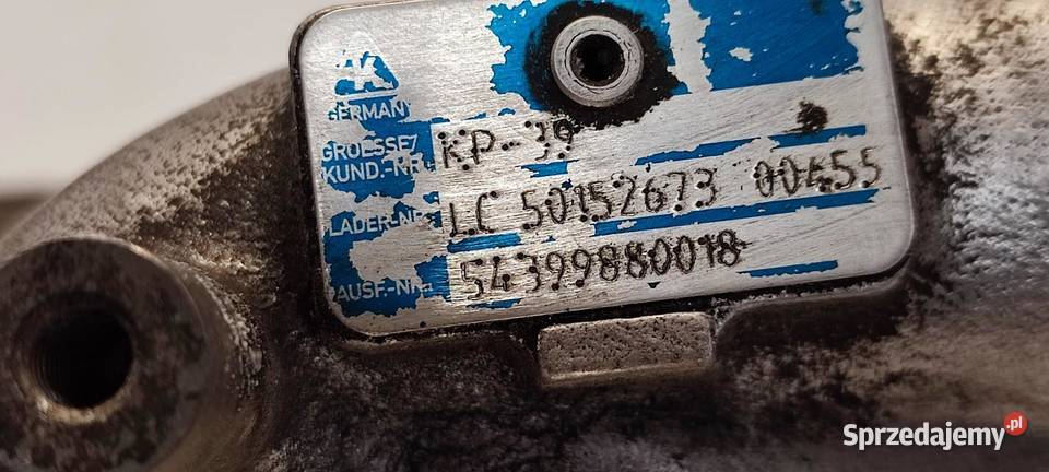 AUDI VW SEAT TURBOSPRĘŻARKA 19 54399880018