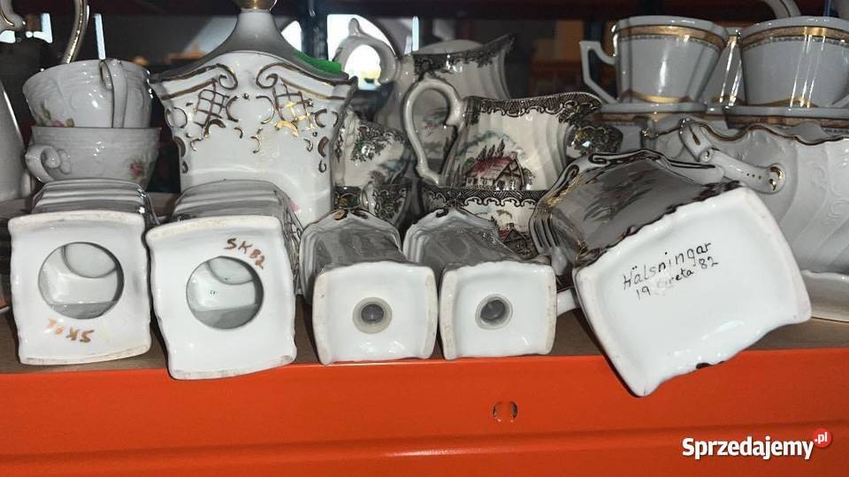 Świecznik i pojemnik Porcelana Gdańsk