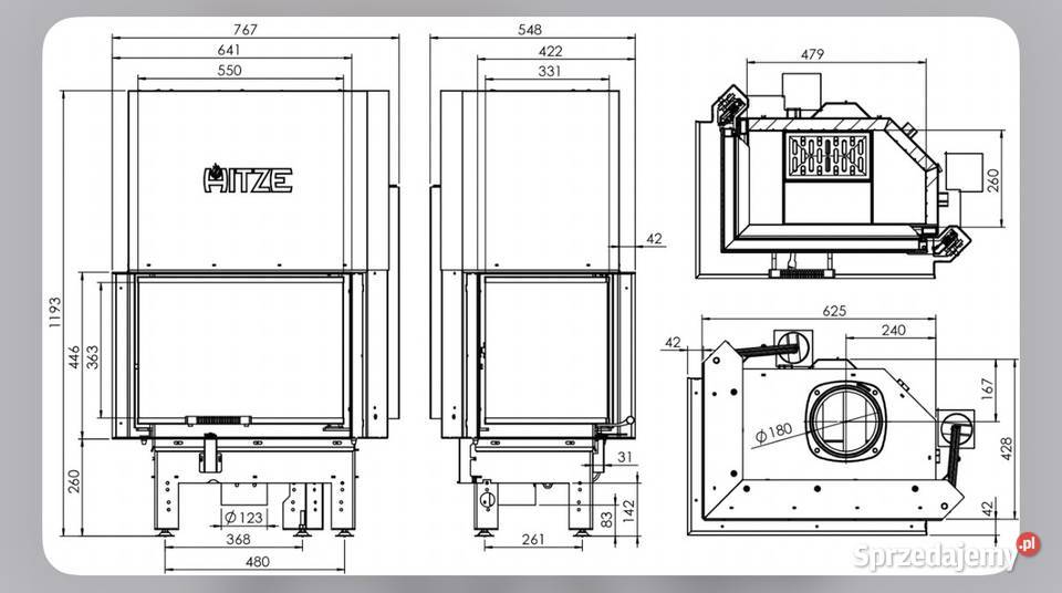 HITZE Wkład kominkowy ALBERO AL9LGHD sprzedam