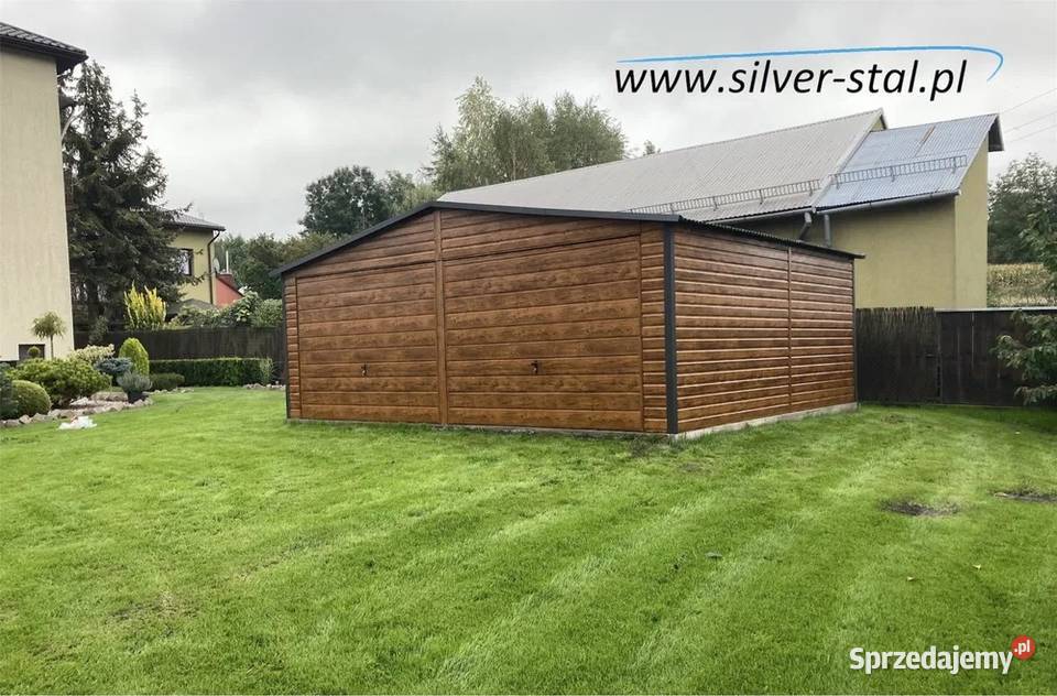 Garaż blaszany drewnopodobny 65m x 55m Limanowa sprzedam