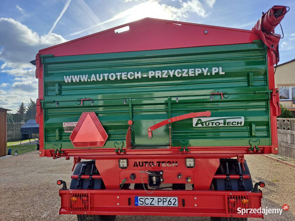 Przyczepa AUTOTECH PT 08 ładowność 8t nieuszkodzony Maszyny rolnicze Kłomnice