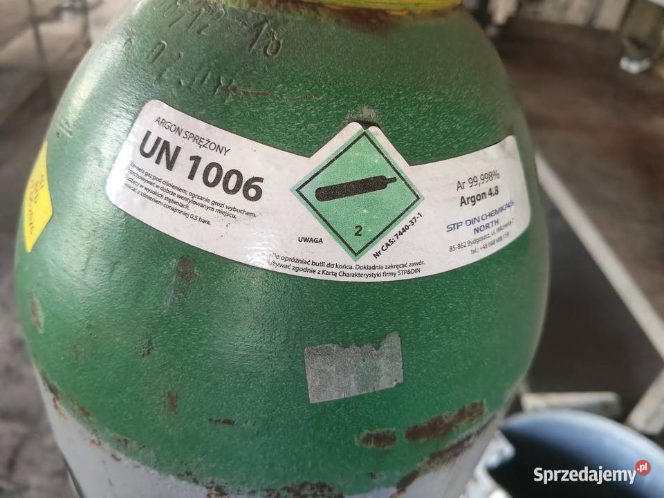 Butla Gazowa Argon 48 50L Wielka Ważna Łódź sprzedam