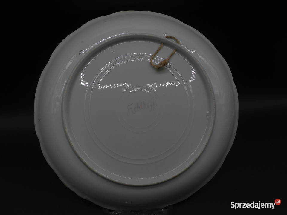 Porcelanowy talerz z malowniczym pejzażem Raszków sprzedam