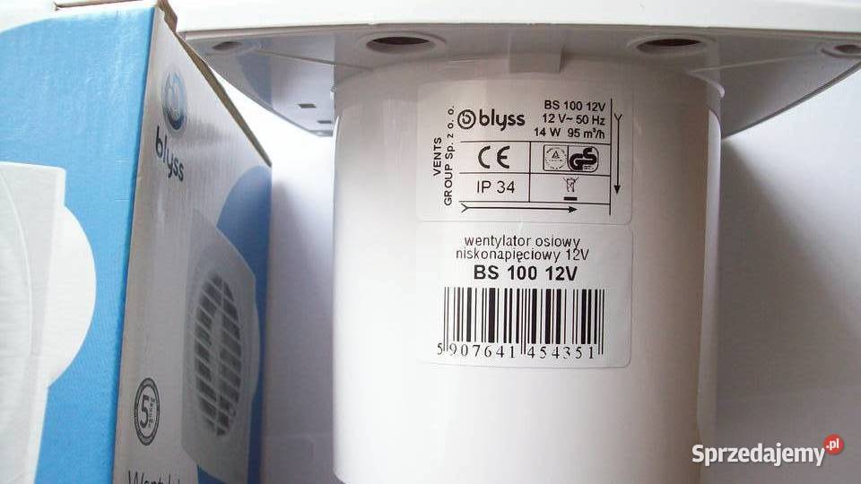 Wentylator osiowy Blyss BS100 12V Wentylacja i klimatyzacja Reda
