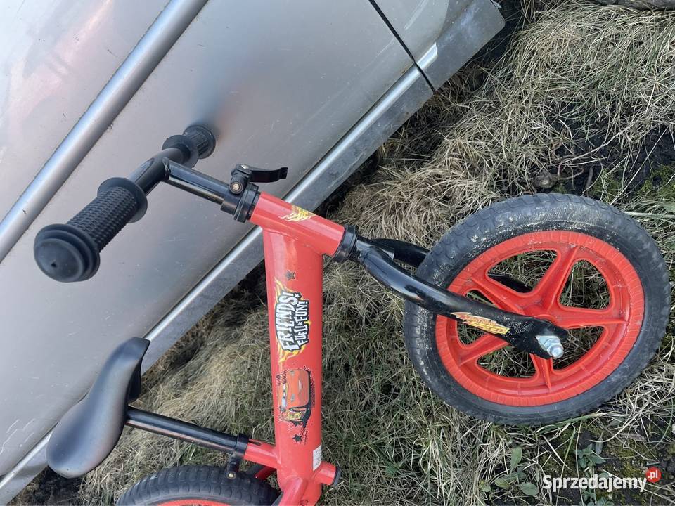 Rowerek biegowy 23 lata Pixar Zygzak McQueen czerwony Rutki-Kossaki sprzedam