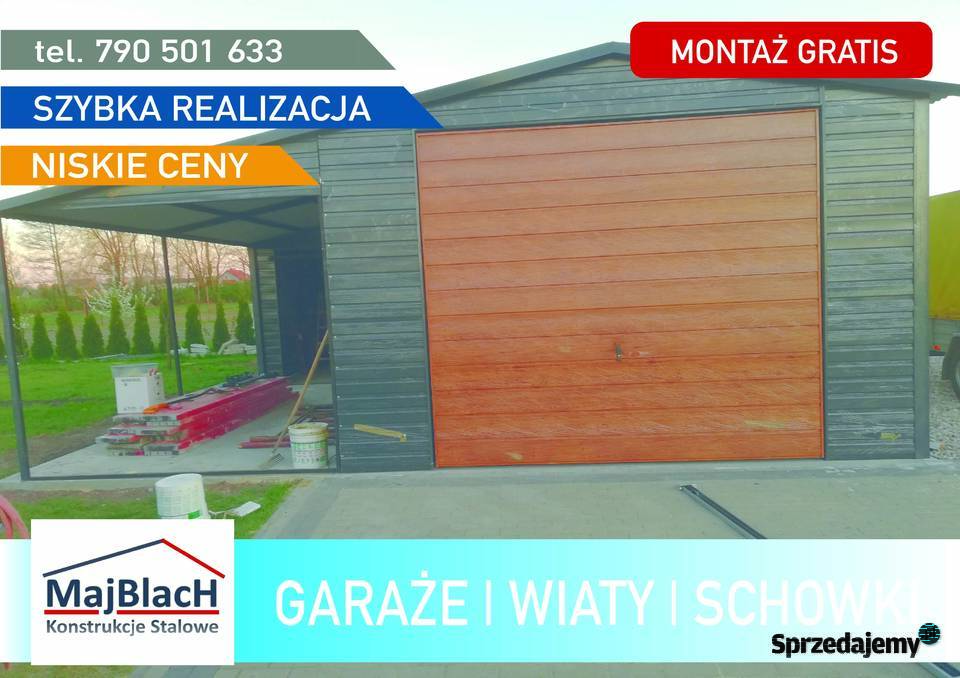 Garaż Blaszany ZADASZENIE BOCZNE Garaże Blaszane