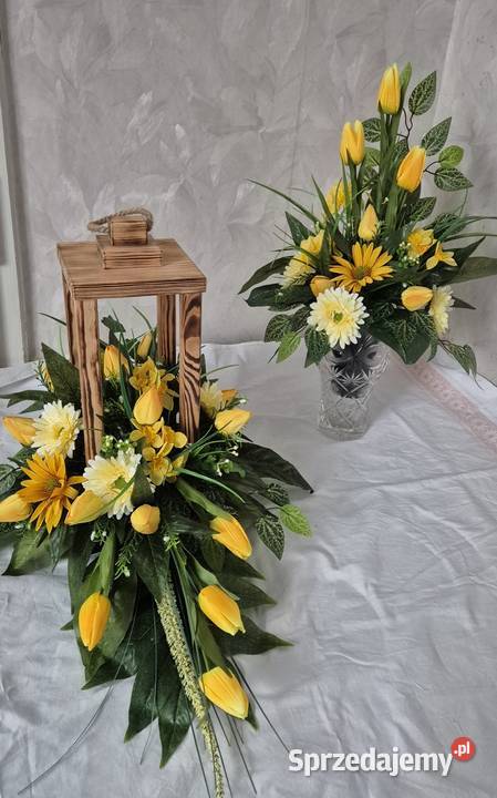 Stroik kompozycja na cmentarz w lampionie wielkopolskie Pleszew