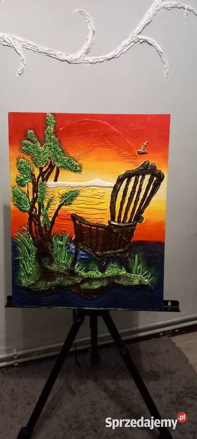 Strukturalne obrazy na płótnie Ręcznie malowane dolnośląskie