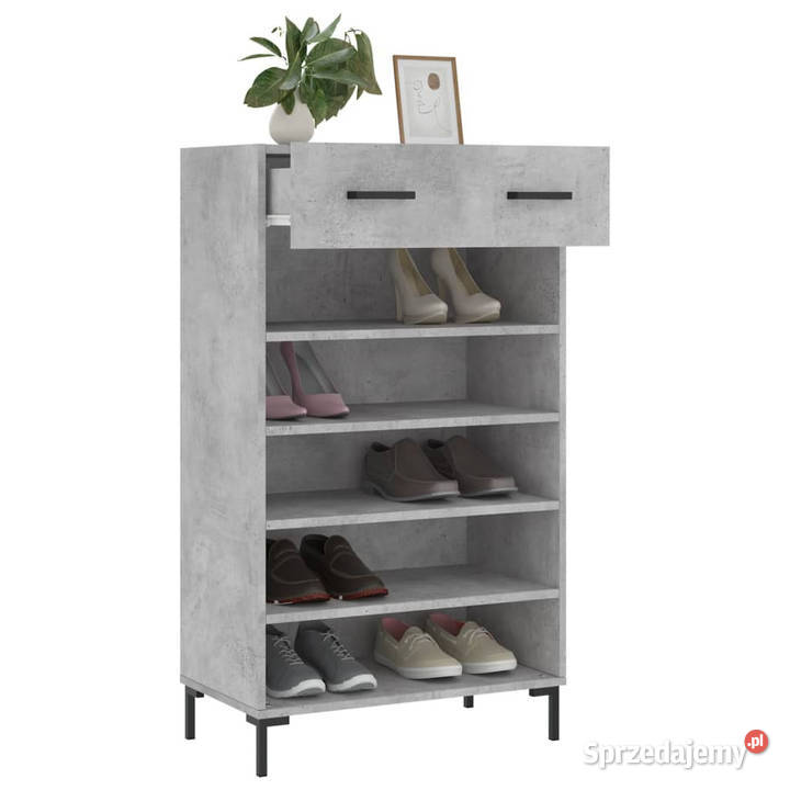 Szafka na buty szarość betonu 60x35x105 WM829616 Warszawa
