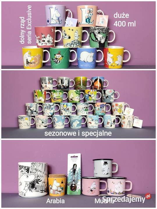 Muminki KUBEK Moomin Arabia Finland sygn KORONA Jasień sprzedam