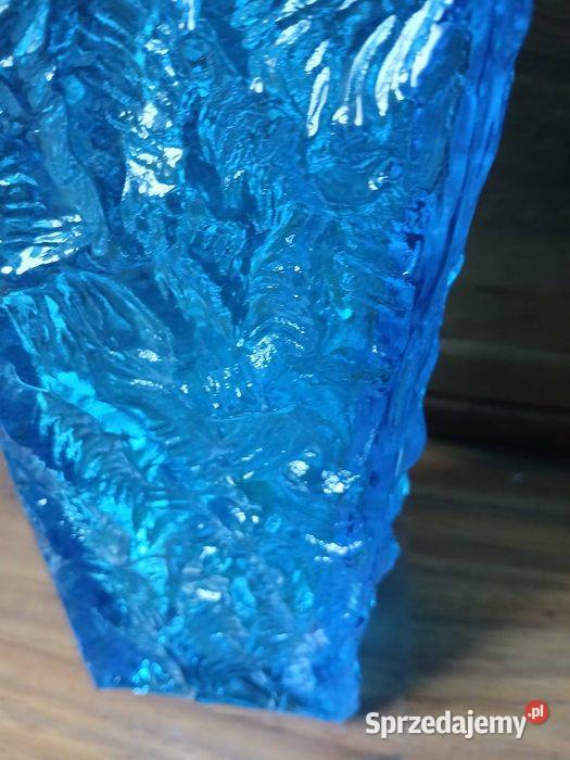 Piekny turkusowy wazon lata 60 Rosice Czechy Kraków sprzedam