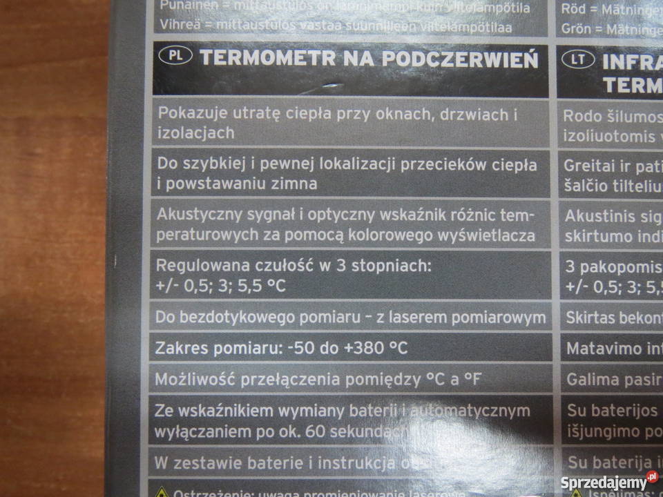 Termometr Na Podczerwień POWERFIX NOWY sprzedam