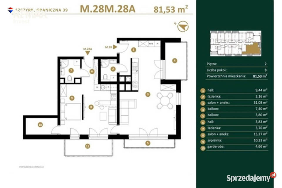 Duże mieszkanie z dwoma balkonami Sprzedaż Szczyrk