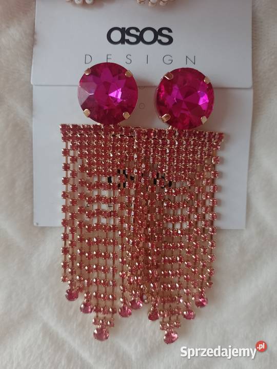 ASOSSługie różowe Bogato zdobione kolczyki Kraków