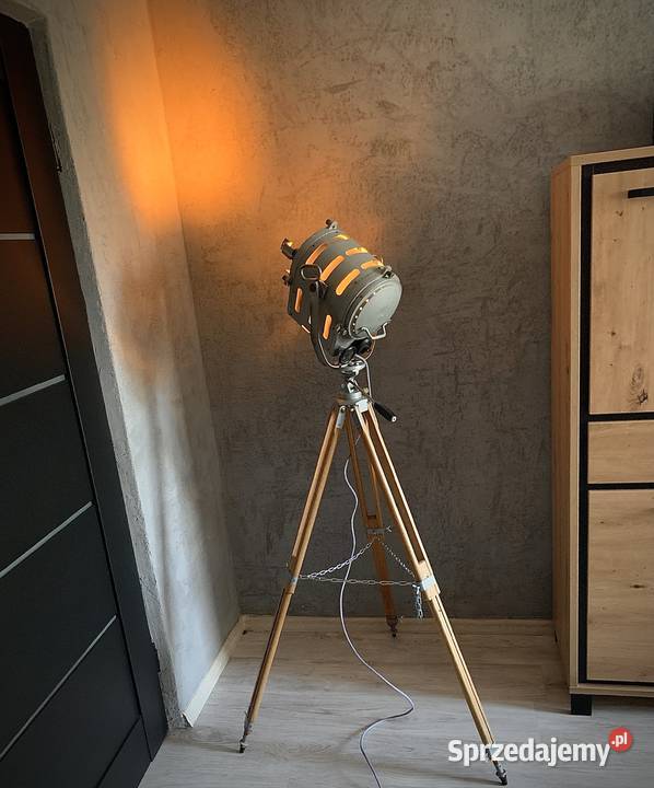 Lampa teatralna zabytek PRL Vintage loft Poznań