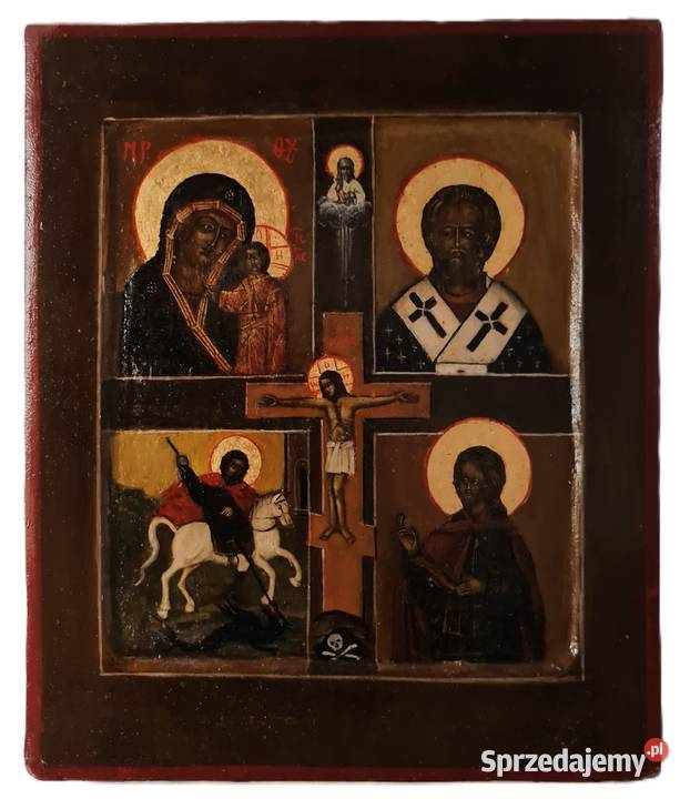 Ikona czteropolowa Jezus Chrystus Ukrzyżowany Warszawa