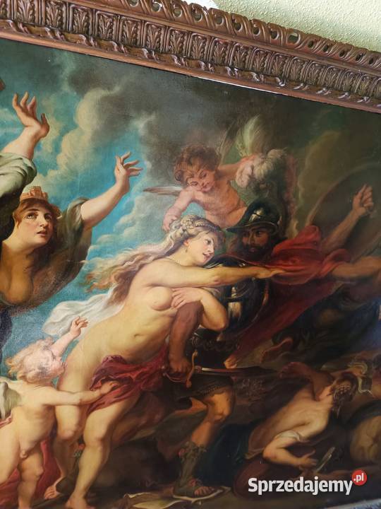 Stary potężny obraz na płótnie 270 X180 sprzedam