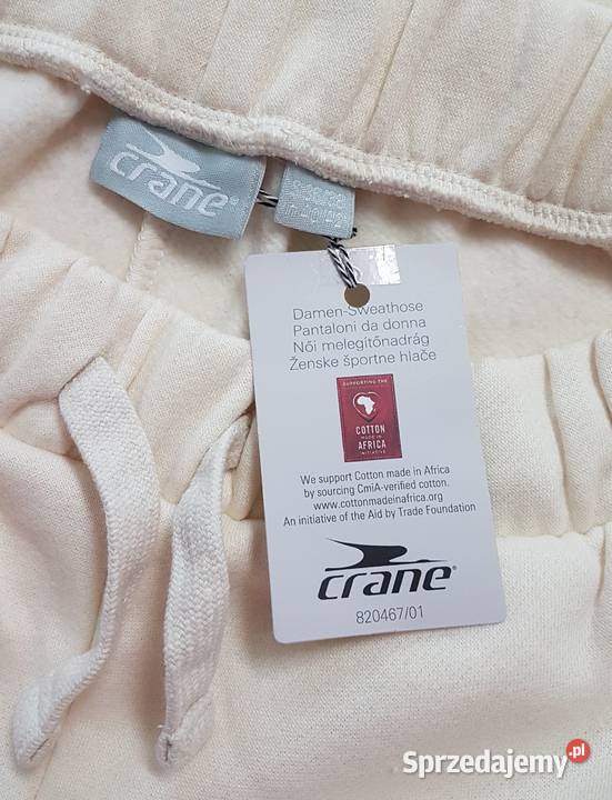 Damskie proste bawełniane dresowe spodnie z