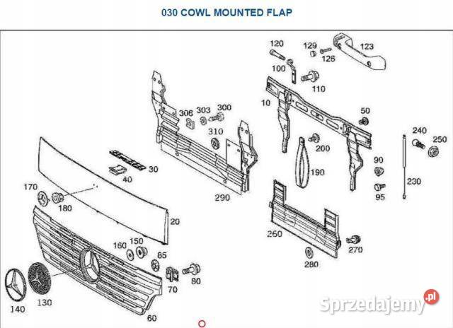 OSŁONA GRILLA MERCEDES ACTROS 942 NOWA ORYGINAŁ lubelskie