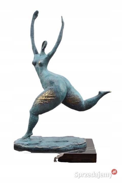 Łgarska Kobieta Figura Rzeźba z Brązu Brąz