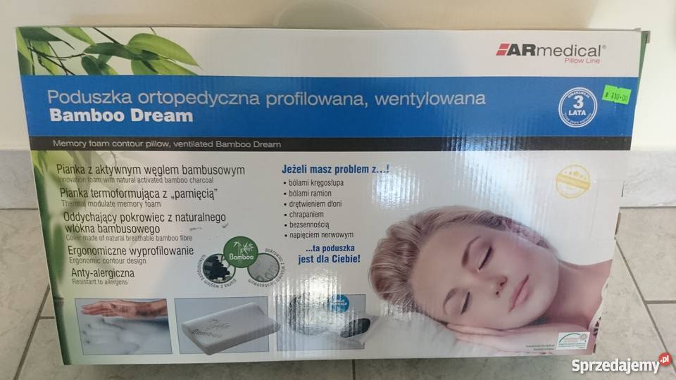 Poduszka orto50x30x10 profilowana wentylo Bamboo świętokrzyskie Kielce sprzedam