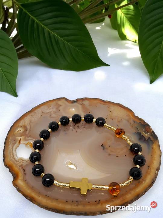 Bransoletka dziesiątka różańca z bursztynu Warszawa