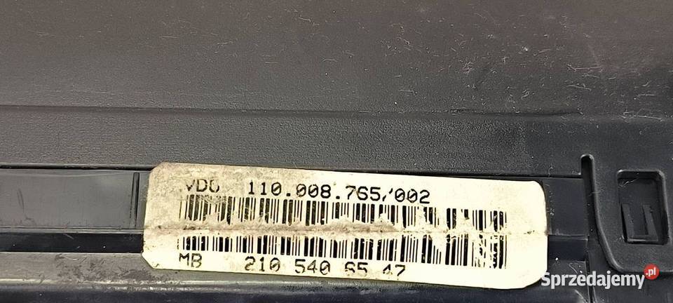 LICZNIK ZEGAR MERCEDES 2105406547 kujawsko-pomorskie Lipno