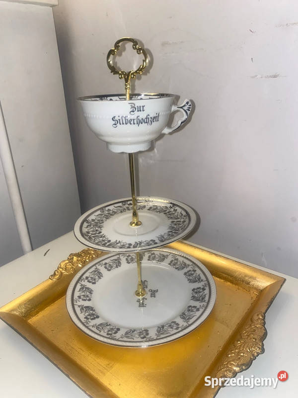 trzy poziomowa patera porcelanowa niemiecka Kraków