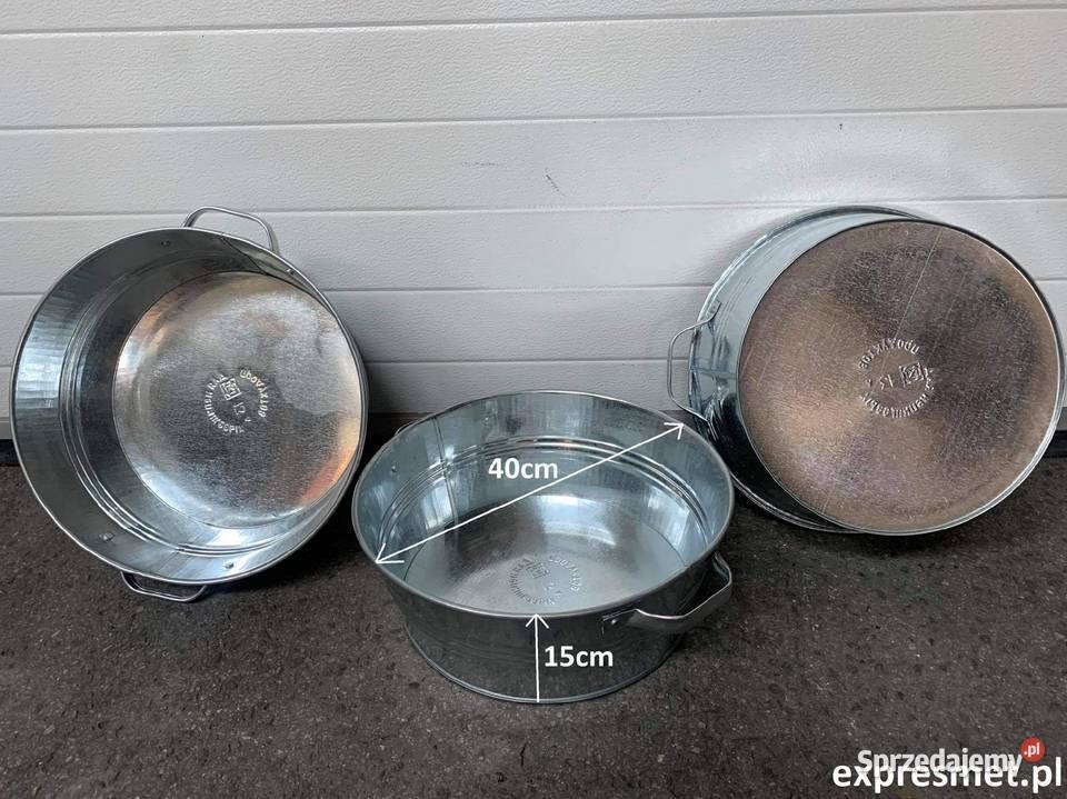 Wiadro metalowe malowane osłonka na kwiaty Rzeszotary sprzedam