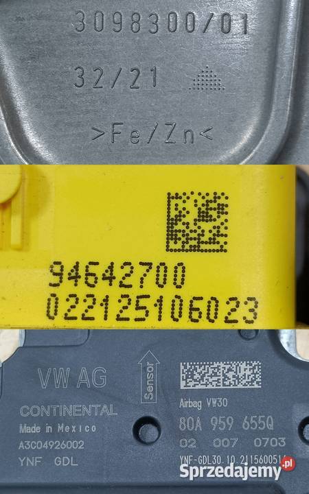 AUDI Q5 STEROWNIK SENSOR AIRBAG MODUŁ PODUSZEK Pleszew