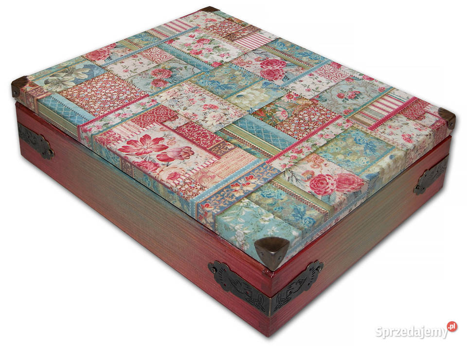 HERBACIARKA skrzynka na herbatę PATCHWORK 12 Bydgoszcz