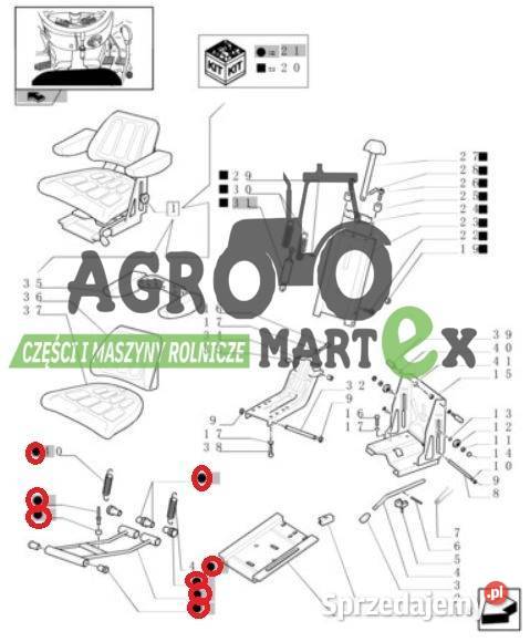 5083209 5080767 ZESTAW TULEJEK SIEDZENIA CNH Części zamienne