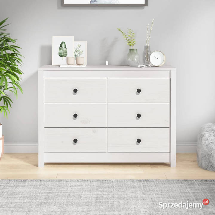 Komoda biały 100x40x72 lite drewno sosnowe Warszawa