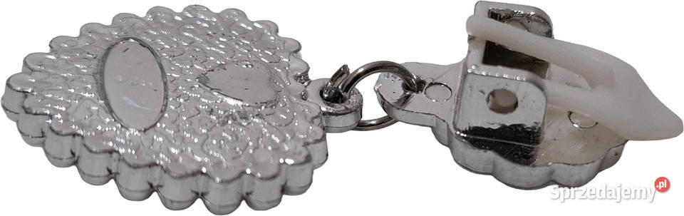 Klips kolczyk czerwone serce Frozen srebrny śląskie Czeladź