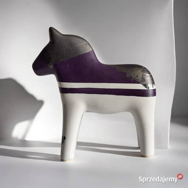 Koń Figurka Konik ceramiczny ręcznie malowany Sierakowice