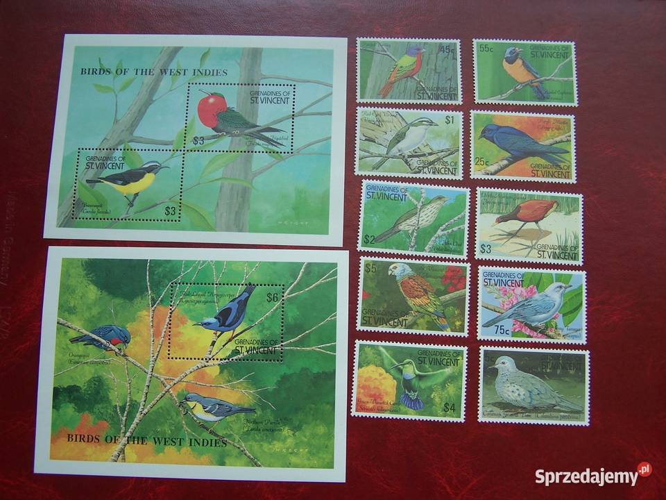 Grenadyny 1990 MNH Mi 72938 Fauna Ptaki Tychy