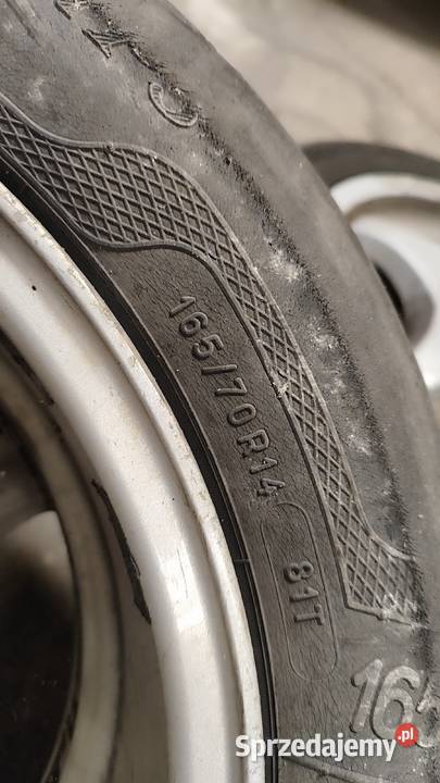 Felgi aluminiowe R14 x 6J z oponami śląskie Rybnik sprzedam